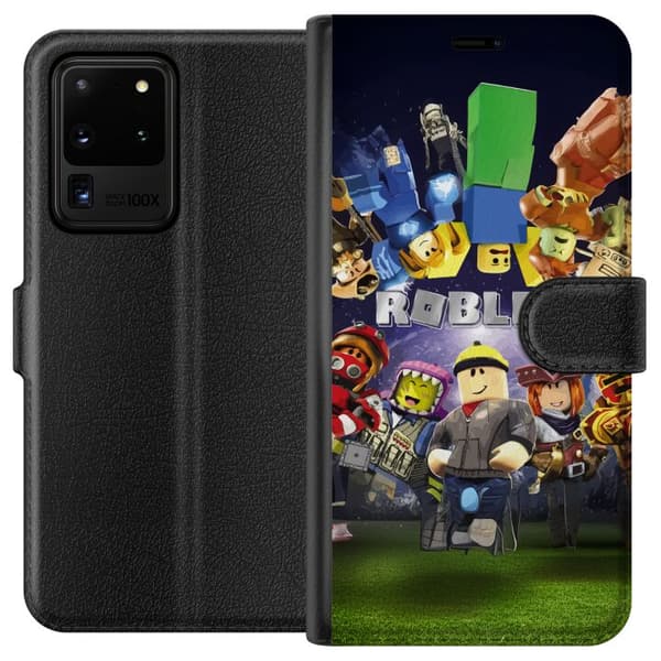 Samsung Galaxy S20 Ultra Lompakkokotelo Roblox Maailma - Pelaamisseikkailu Lapsille ja Nuorille