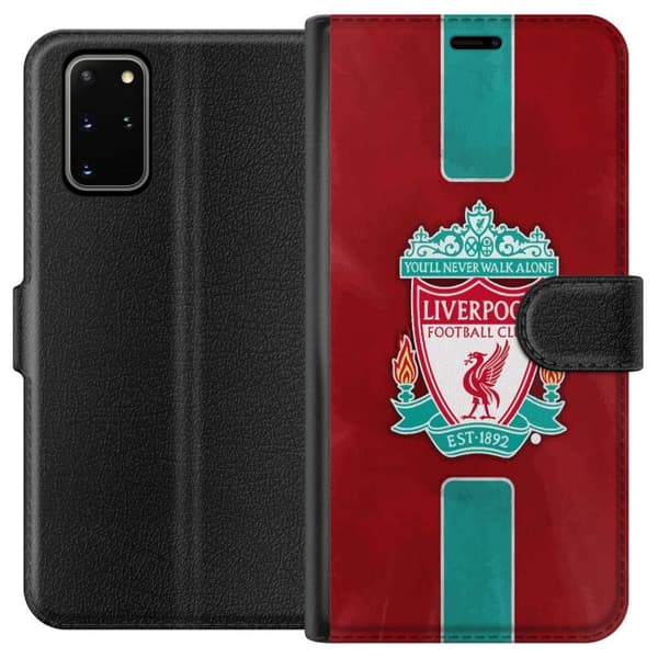 Samsung Galaxy S20+ Tegnebogsetui Liverpool FC - Klassisk Fodboldstolthed i Rødt