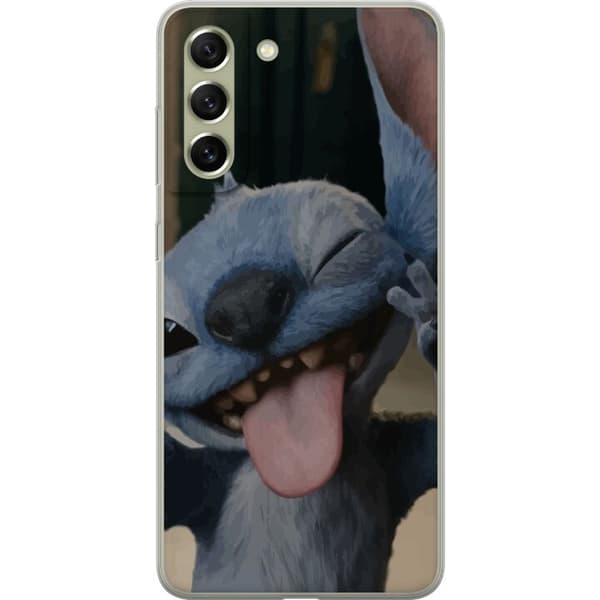 Samsung Galaxy S21 FE 5G Gennemsigtig cover Stitch Sød Alien - Blå Favorit fra Ydre Rummet