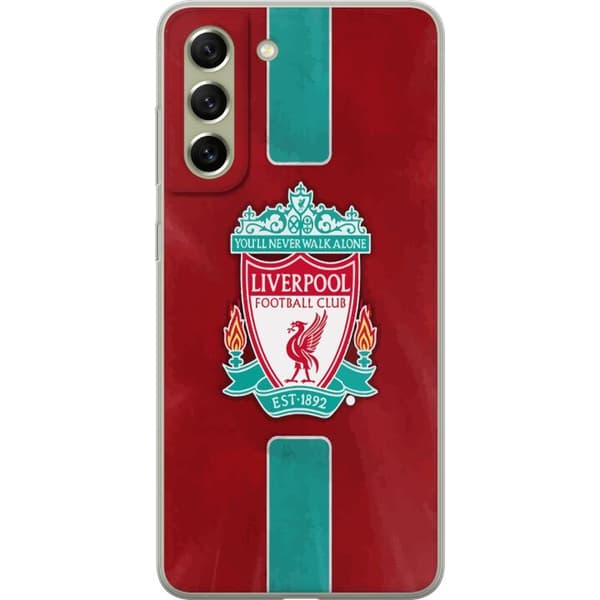 Samsung Galaxy S21 FE 5G Gennemsigtig cover Liverpool FC - Klassisk Fodboldstolthed i Rødt