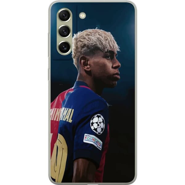 Samsung Galaxy S21 FE 5G Läpinäkyvä kuori Lamine Yamal - Barcelonan ihmelapsi fokuksessa