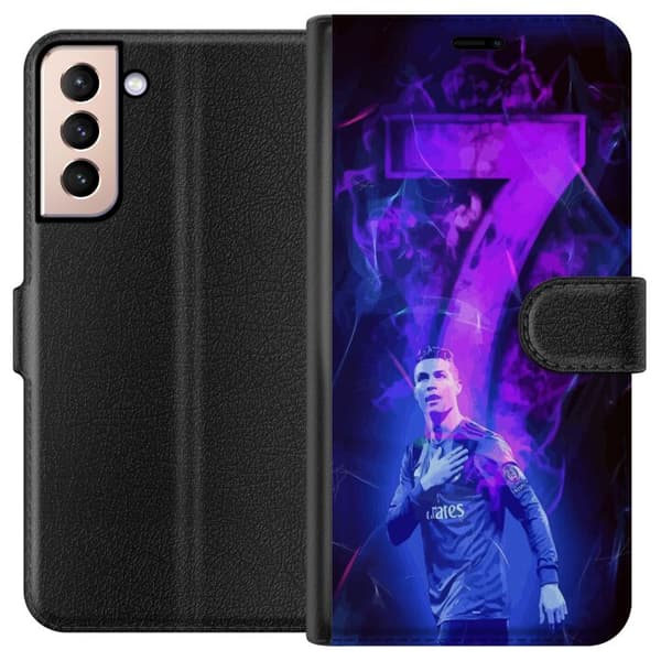 Samsung Galaxy S21 Plånboksfodral Ronaldo 7 – Fotbollslegend i Action för Fans