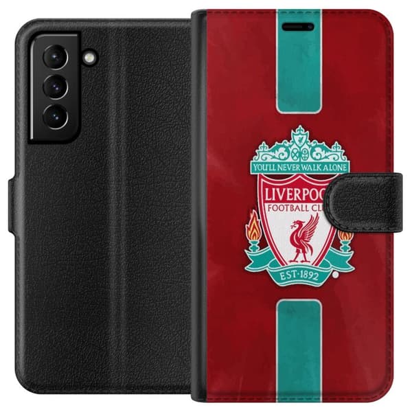 Samsung Galaxy S21+ 5G Lompakkokotelo Liverpool FC - Klassinen jalkapallourheilu Punaisena