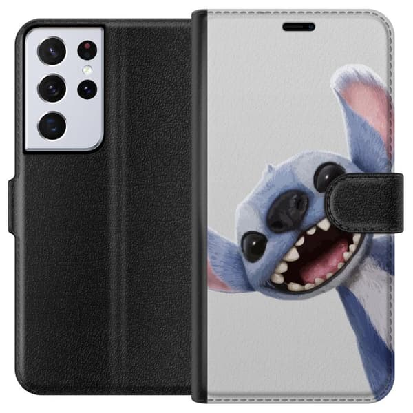 Samsung Galaxy S21 Ultra 5G Tegnebogsetui Stitch i fart - Kawaii-design til fans & børn