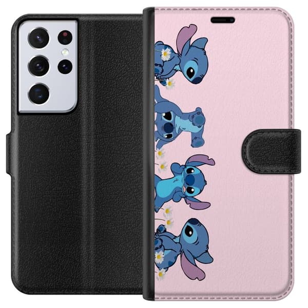 Samsung Galaxy S21 Ultra 5G Lommeboketui Stitch Ler & Leker – Perfekt for Mobildeksler eller Postere