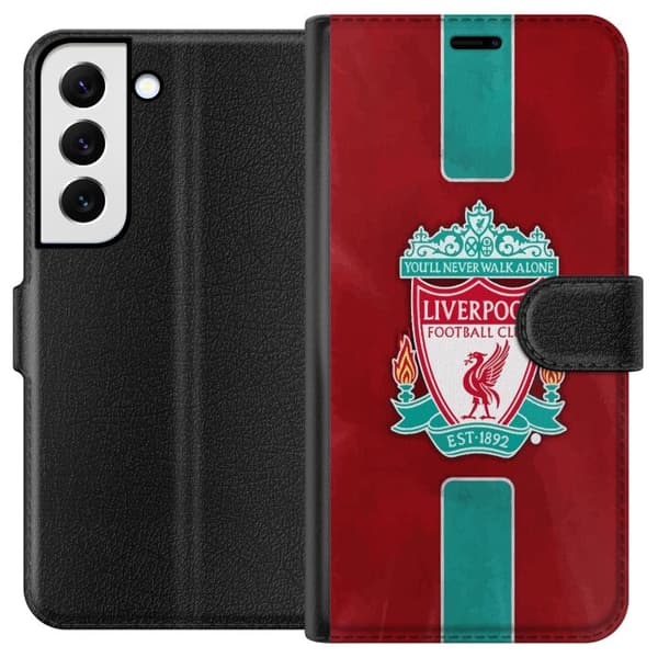 Samsung Galaxy S22+ 5G Lommeboketui Liverpool FC - Klassisk Fotballstolthet i Rødt