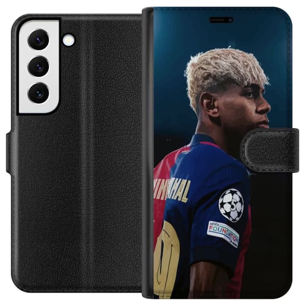 Samsung Galaxy S22+ 5G Tegnebogsetui Lamine Yamal - Barcelonas Wunderkind i fokus