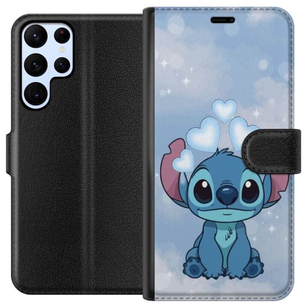 Samsung Galaxy S22 Ultra 5G Lompakkokotelo Stitch Hyppäävä Ilo - Hauska Suunnittelu Lahjalle