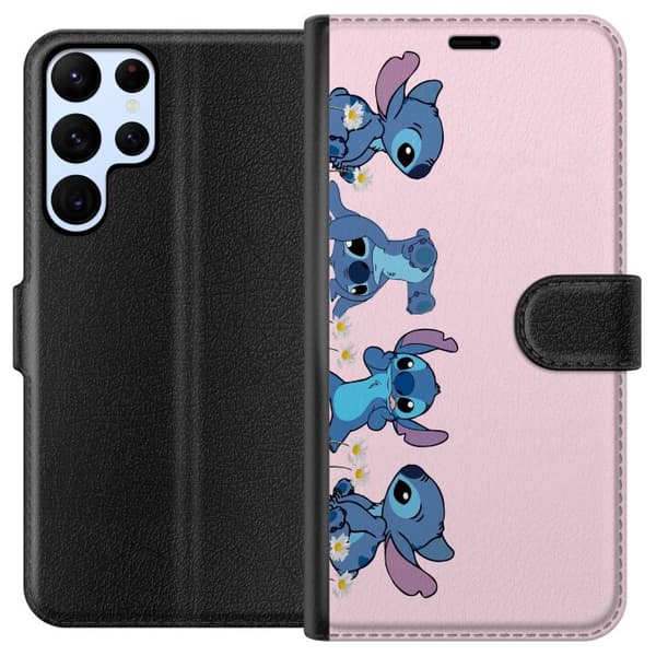 Samsung Galaxy S22 Ultra 5G Tegnebogsetui  Stitch Grin & Leg – Perfekt til Telefoncovers eller Plakater
