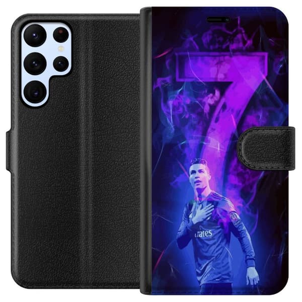 Samsung Galaxy S22 Ultra 5G Lommeboketui Ronaldo 7 - Fotballlegenden i Aksjon for Fans