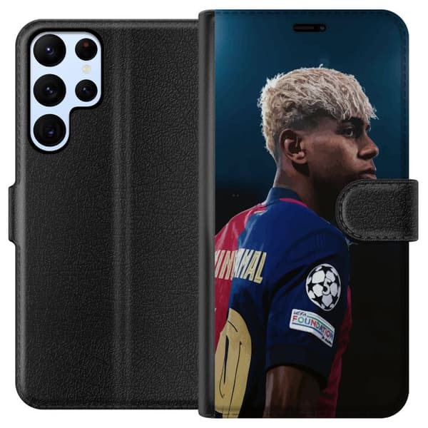 Samsung Galaxy S22 Ultra 5G Lompakkokotelo Lamine Yamal - Barcelonan ihmelapsi fokuksessa