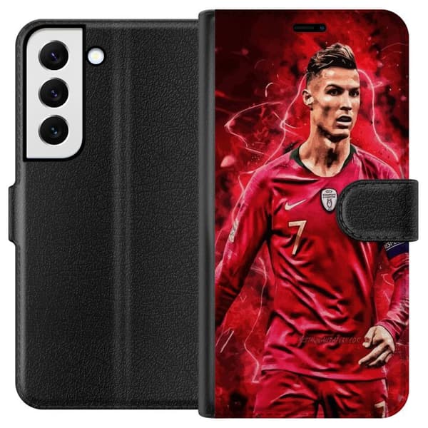 Samsung Galaxy S22 5G Tegnebogsetui Ronaldo Færdigheder - CR7 Design for Ægte Fans