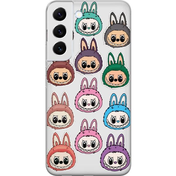 Samsung Galaxy S22 5G Gjennomsiktig deksel Labubu Macaron Monster - Søt Samlefigur med Stil