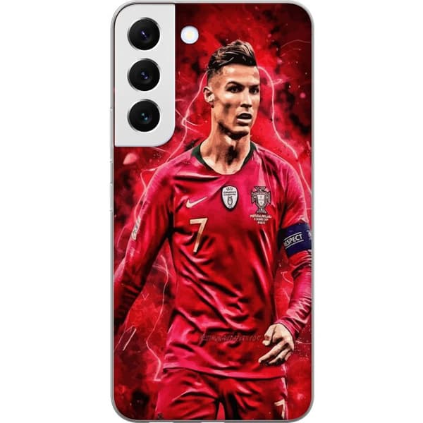 Samsung Galaxy S22+ 5G Gennemsigtig cover Ronaldo Færdigheder - CR7 Design for Ægte Fans