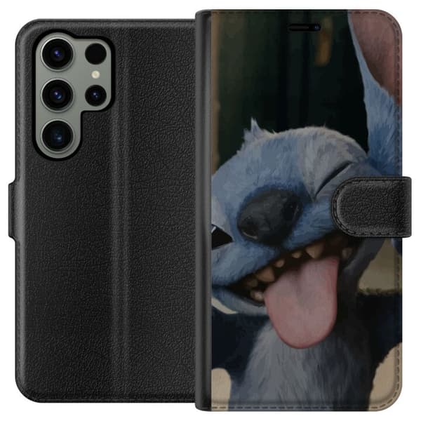 Samsung Galaxy S23 Ultra Lommeboketui Stitch Søt Alien - Blå Favoritt fra Ytre Rommet