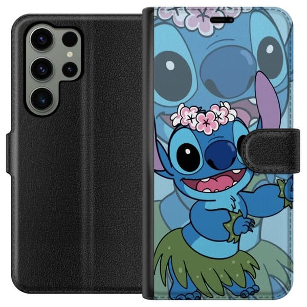 Samsung Galaxy S23 Ultra Tegnebogsetui Stitch under Stjernerne - Magisk Anime-stil