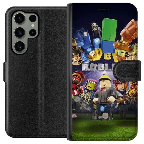 Samsung Galaxy S23 Ultra Plånboksfodral Roblox Värld – Gamingäventyr för Barn & Ungdomar