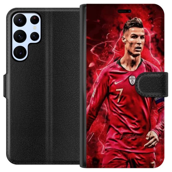Samsung Galaxy S24 Ultra Lommeboketui Ronaldo Ferdigheter - CR7 Design for Ekte Supportere