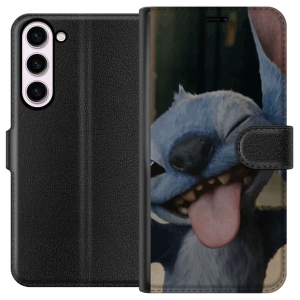 Samsung Galaxy S23+ Plånboksfodral Stitch Söt Alien – Blå Favorit från Yttre Rymden