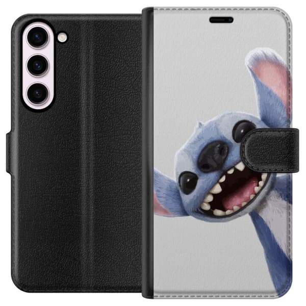 Samsung Galaxy S23+ Lompakkokotelo Stitch liikkeessä - Kawaii-suunnittelu faneille ja lapsille