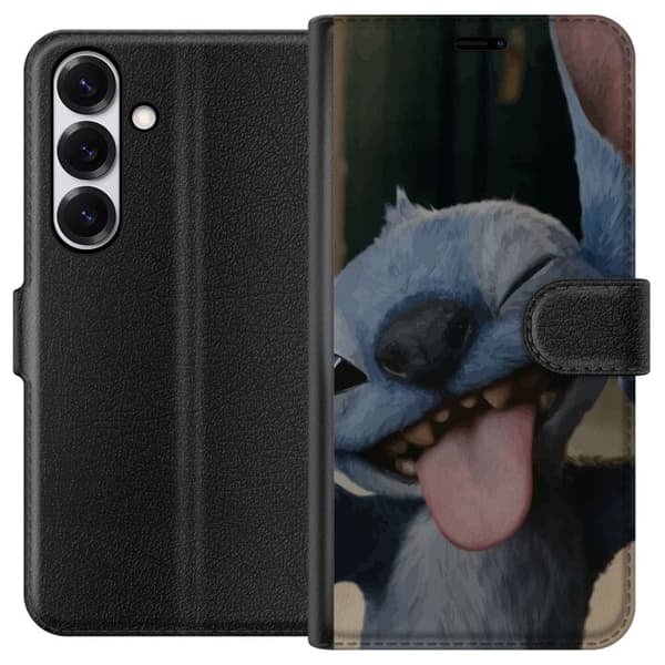 Samsung Galaxy S25 Lompakkokotelo Stitch Söpö Alien - Sininen Suosikki Ulkoavaruudesta