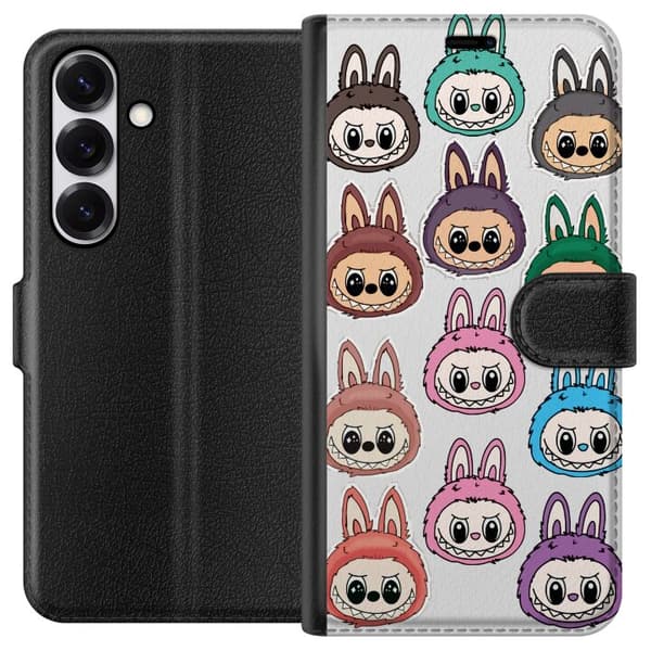 Samsung Galaxy S25 Lompakkokotelo Labubu Macaron Monster - Söpö Keräilyfiguuri Tyylillä