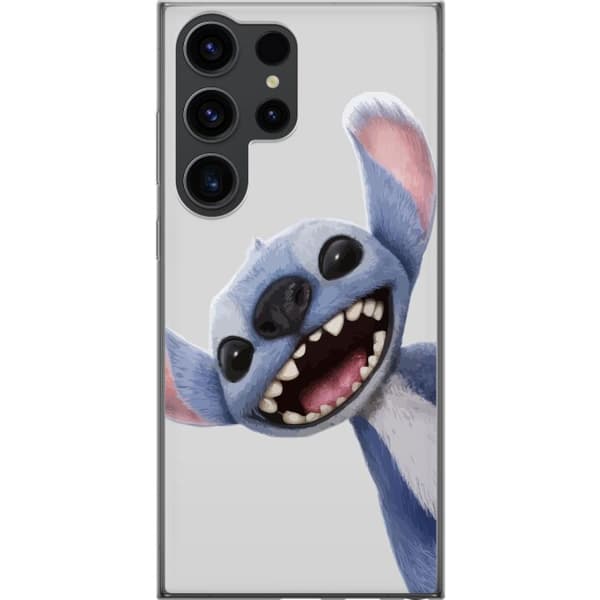 Samsung Galaxy S24 Ultra Gjennomsiktig deksel Stitch i Fart - Kawaii Design for Fans & Barn