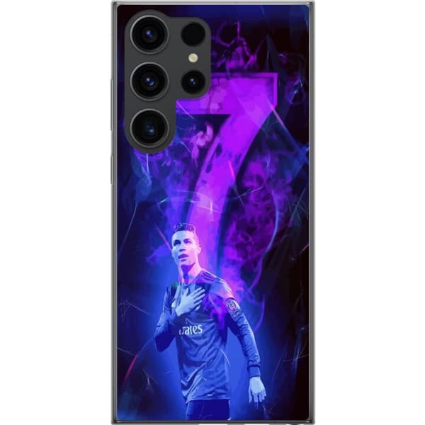 Samsung Galaxy S24 Ultra Gjennomsiktig deksel Ronaldo 7 - Fotballlegenden i Aksjon for Fans