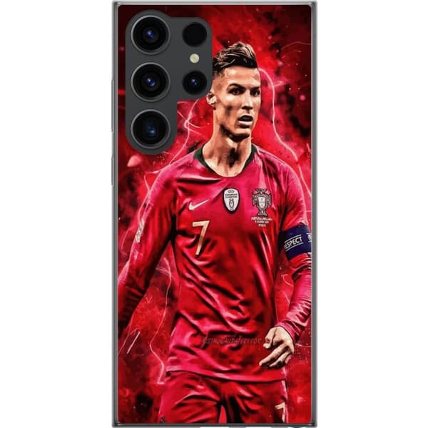 Samsung Galaxy S24 Ultra Gjennomsiktig deksel Ronaldo Ferdigheter - CR7 Design for Ekte Supportere