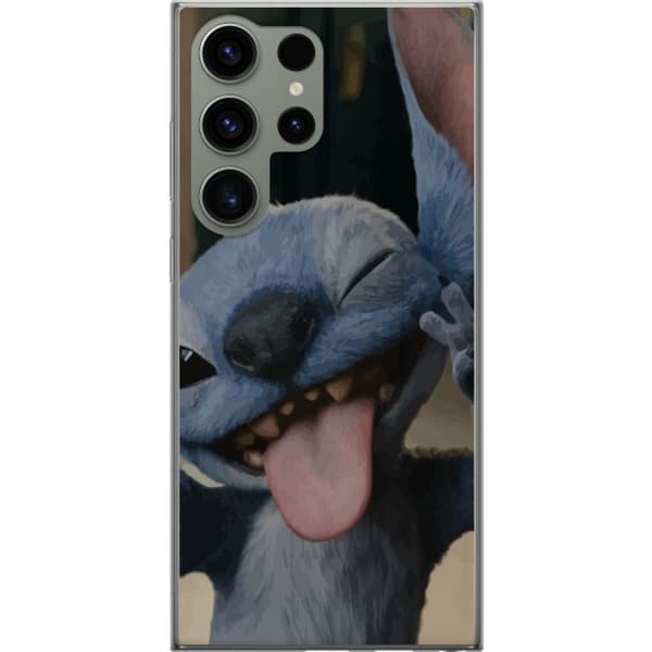 Samsung Galaxy S23 Ultra Gennemsigtig cover Stitch Sød Alien - Blå Favorit fra Ydre Rummet