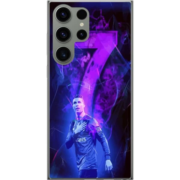 Samsung Galaxy S23 Ultra Gennemsigtig cover Ronaldo 7 - Fodboldlegende i Handling for Fans