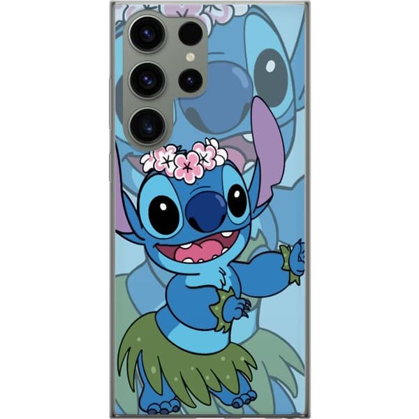 Samsung Galaxy S23 Ultra Genomskinligt Skal Stitch under Stjärnorna – Magisk Anime-stil
