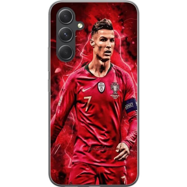 Samsung Galaxy S24+ Gennemsigtig cover Ronaldo Færdigheder - CR7 Design for Ægte Fans