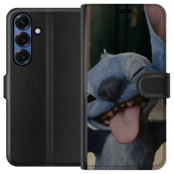 Samsung Galaxy S25+ Lommeboketui Stitch Søt Alien - Blå Favoritt fra Ytre Rommet