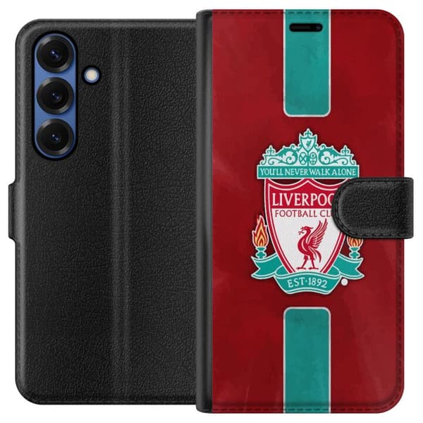 Samsung Galaxy S25+ Lompakkokotelo Liverpool FC - Klassinen jalkapallourheilu Punaisena