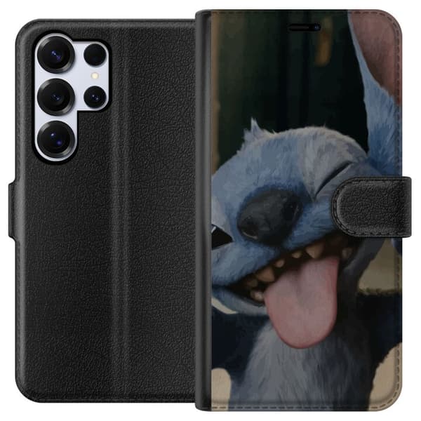 Samsung Galaxy S25 Ultra Lompakkokotelo Stitch Söpö Alien - Sininen Suosikki Ulkoavaruudesta