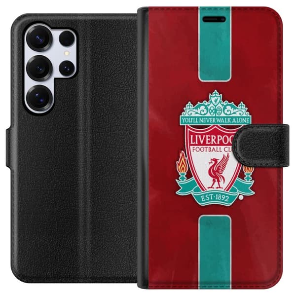 Samsung Galaxy S25 Ultra Plånboksfodral Liverpool FC – Klassisk Fotbollsstolthet i Rött