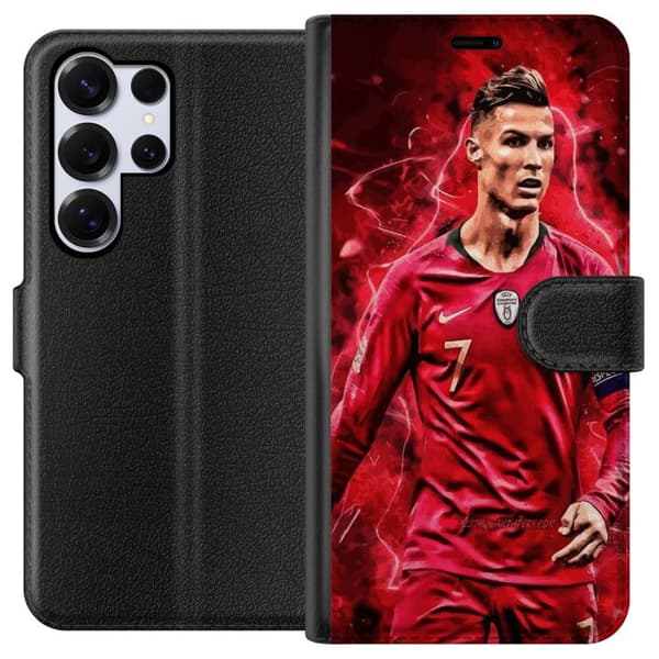 Samsung Galaxy S25 Ultra Lompakkokotelo Ronaldon Taidot - CR7 Suunnittelu Aidolle Kannattajalle