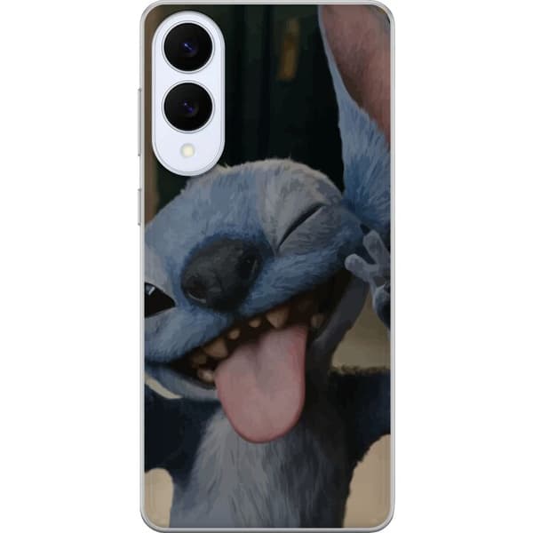 Samsung Galaxy S25 Edge Gennemsigtig cover Stitch Sød Alien - Blå Favorit fra Ydre Rummet