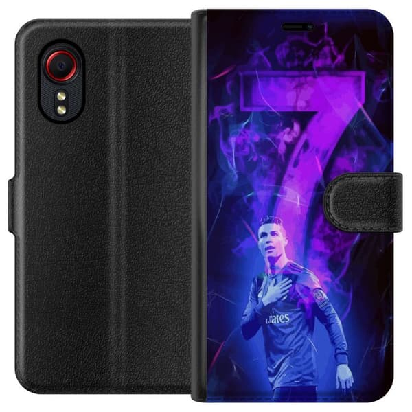 Samsung Galaxy Xcover 5 Lompakkokotelo Ronaldo 7 - Jalkapallolegenda Toiminnassa Fanien Puolesta