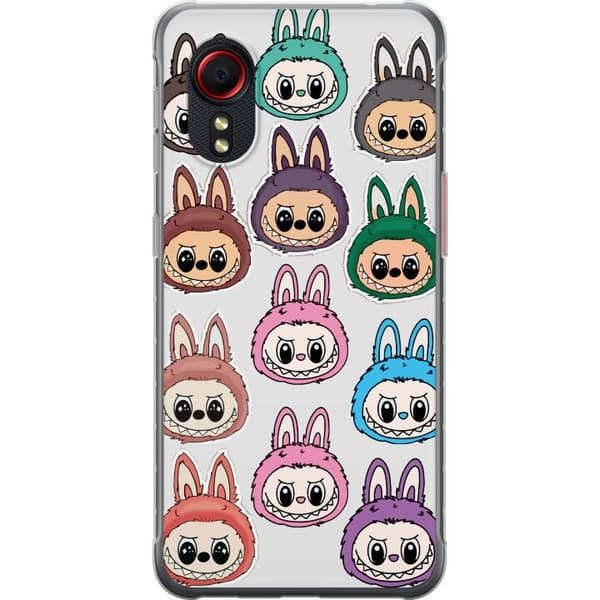 Samsung Galaxy Xcover 5 Gennemsigtig cover Labubu Macaron Monster - Nuttet Samlefigur med Stil