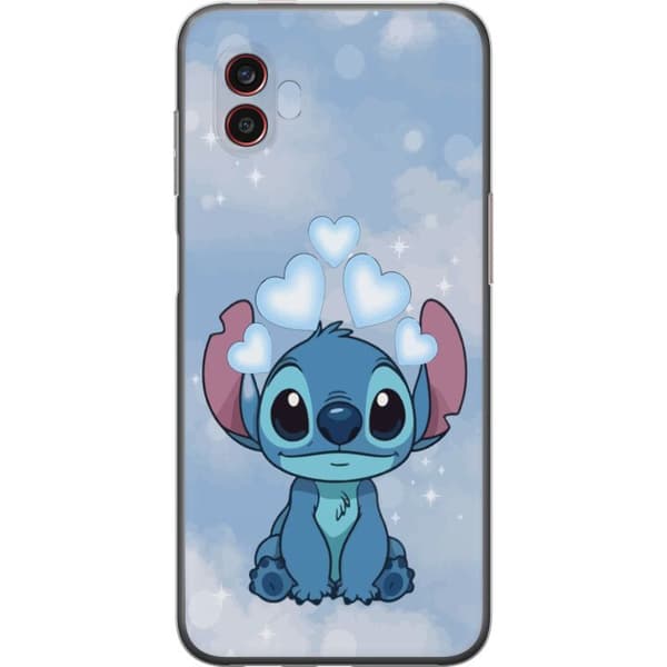 Samsung Galaxy Xcover6 Pro Genomskinligt Skal Stitch Hoppande Glädje – Rolig Design för Present