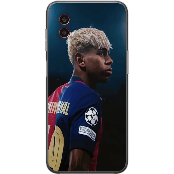 Samsung Galaxy Xcover6 Pro Genomskinligt Skal Lamine Yamal – Barcelonas Wonderkid i Fokus