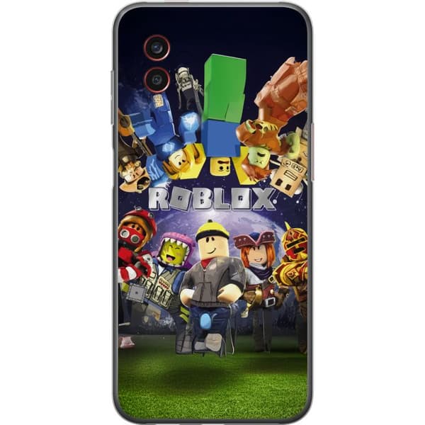 Samsung Galaxy Xcover6 Pro Genomskinligt Skal Roblox Värld – Gamingäventyr för Barn & Ungdomar
