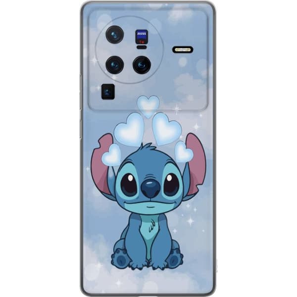 vivo X80 Pro Läpinäkyvä kuori Stitch Hyppäävä Ilo - Hauska Suunnittelu Lahjalle