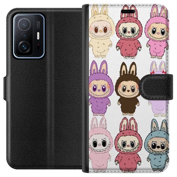 Xiaomi 11T Tegnebogsetui Labubu Pink Monster - Popkunst med Kawaii-touch