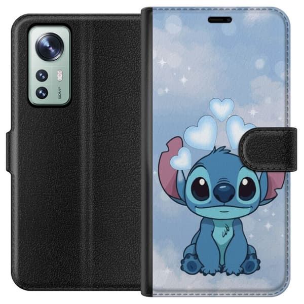 Xiaomi 12 Tegnebogsetui Stitch Hoppende Glæde - Sjovt Design til Gave