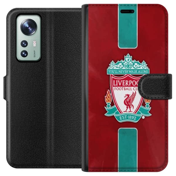 Xiaomi 12 Tegnebogsetui Liverpool FC - Klassisk Fodboldstolthed i Rødt
