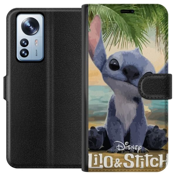Xiaomi 12 Pro Plånboksfodral Stitch Kärleksfull – Med Hjärtan & Kawaii-känsla