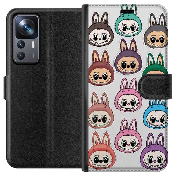 Xiaomi 12T Lompakkokotelo Labubu Macaron Monster - Söpö Keräilyfiguuri Tyylillä